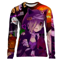 Женский 3D лонгслив Anime halloween girls
