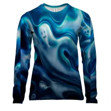 Женский 3D лонгслив Ghosts art pattern