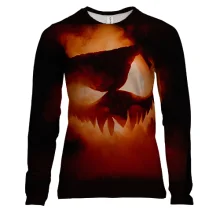 Женский 3D лонгслив Halloween pumpkin art