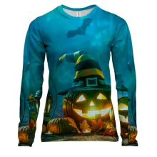 Женский 3D лонгслив Halloween art Screaming man