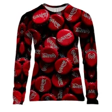 Женский 3D лонгслив крышки Coca Cola