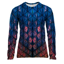 Женский 3D лонгслив Low poly pattern.