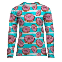 Женский 3D лонгслив Donut pattern