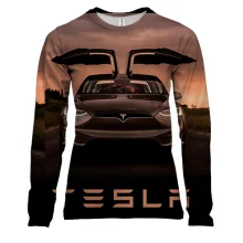 Жіночий 3D лонгслів Black Tesla