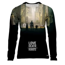 Женский 3D лонгслив Love death robots.