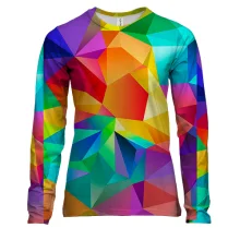 Жіночий 3D лонгслів Multicolored low poly.