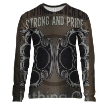 Женский 3D лонгслив с кастетами Strong and Pride