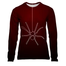 Женский 3D лонгслив Spider white line