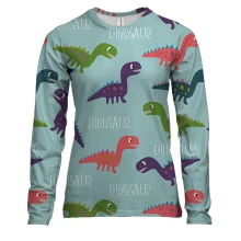 Жіночий 3D лонгслів Dinosaur pattern
