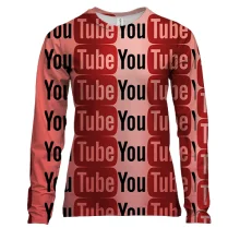 Жіночий 3D лонгслів YouTube pattern