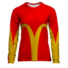 Женский 3D лонгслив Mc Donalds pattern