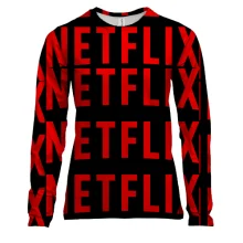 Жіночий 3D лонгслів Netflix pattern