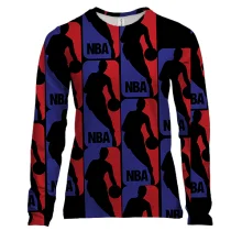 Жіночий 3D лонгслів NBA pattern