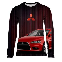 Жіночий 3D лонгслів з червоним Mitsubishi Lancer