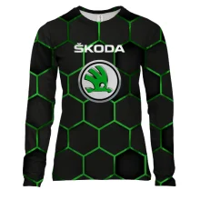 Женский 3D лонгслив Skoda (броня)