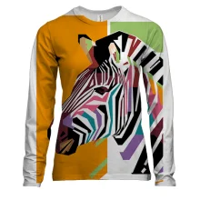 Женский 3D лонгслив Zebra Art