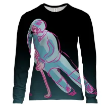 Женский 3D лонгслив Hockey player Art