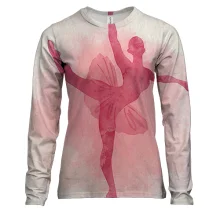 Женский 3D лонгслив Ballerina watercolor 2