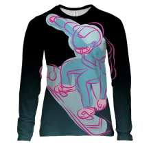Женский 3D лонгслив Snowboarder Art