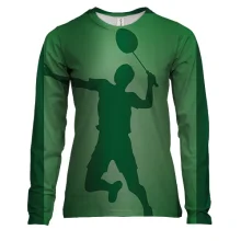 Женский 3D лонгслив Tennis player Silhouette