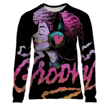 Женский 3D лонгслив Groovy