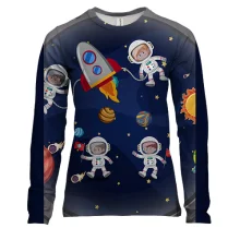 Женский 3D лонгслив Kids Astronauts