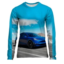 Жіночий 3D лонгслів Blue Tesla