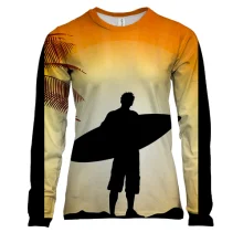 Женский 3D лонгслив Surfer with Board 2