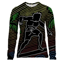 Жіночий 3D лонгслів Surfer Line art