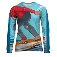 Женский 3D лонгслив Board Surfer