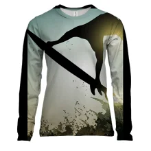 Женский 3D лонгслив Surfer Silhouette