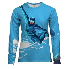Жіночий 3D лонгслів Snowskater is Jumping