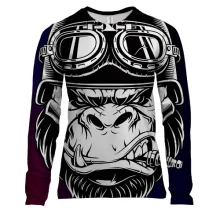 Женский 3D лонгслив Gorilla pop art