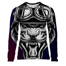 Женский 3D лонгслив Lion Head Pop Art