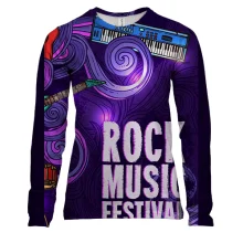 Женский 3D лонгслив Rock Music Festival