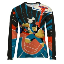 Жіночий 3D лонгслів Basketball player Art
