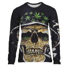 Жіночий 3D лонгслів Rasta Skull