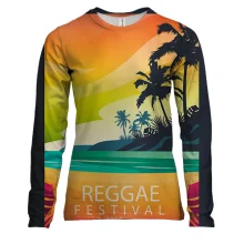 Женский 3D лонгслив Reggae Festival