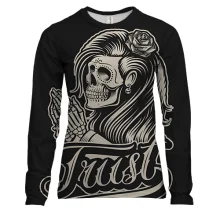 Жіночий 3D лонгслів Skull Trust