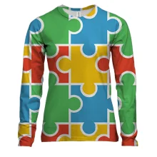 Женский 3D лонгслив Puzzle Pattern