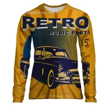 Женский 3D лонгслив Retro Music Part