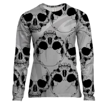 Женский 3D лонгслив Skull pattern