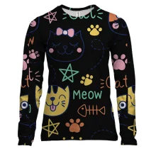 Женский 3D лонгслив Cat Meow