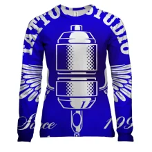 Женский 3D лонгслив blue Tattoo studio