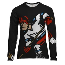 Жіночий 3D лонгслів Hockey art