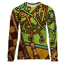 Женский 3D лонгслив Board games