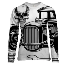 Женский 3D лонгслив Retro car