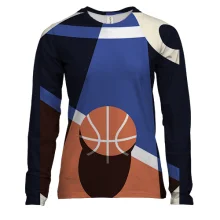 Женский 3D лонгслив Basketball flat