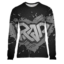 Женский 3D лонгслив RAP в стиле граффити