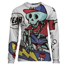 Женский 3D лонгслив Yeah skate skull